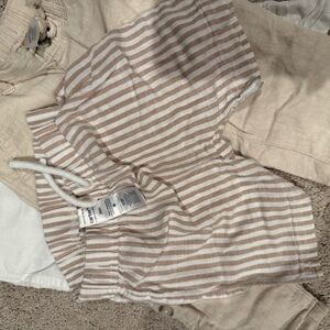 Toddler Boy Beige and White Pants &Short Bundle 2T